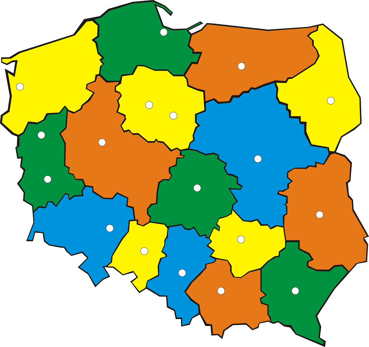 mapa polski